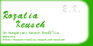 rozalia keusch business card